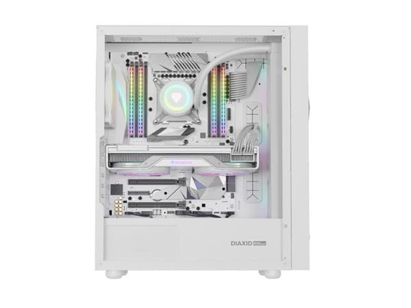 HÄSET GENESIS DIAXID 605 ARGB MIDI-TORN MED USB-C-FÖNSTER VIT
