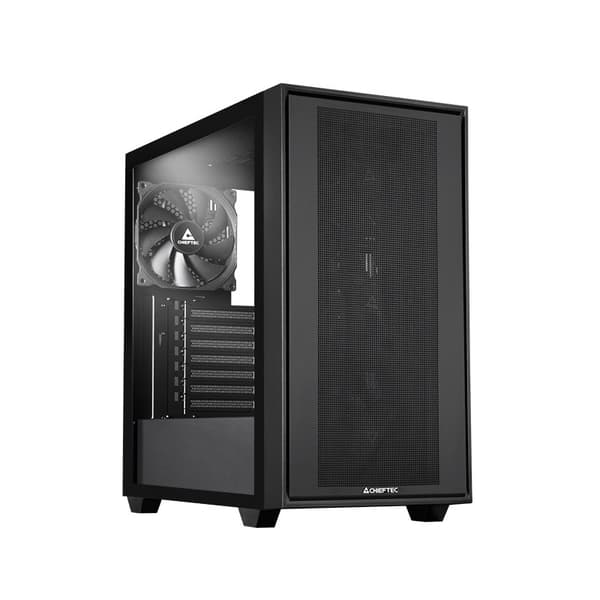 Chieftec Midi Tower GS-03B-BLK-OP, Sort