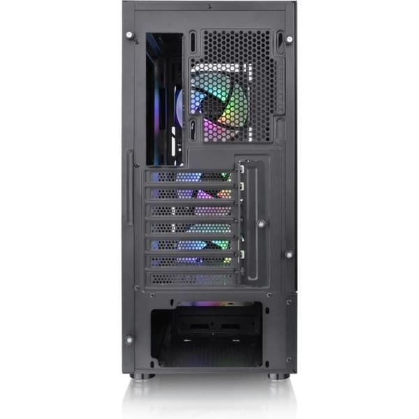Mid Tower PC-fodral utan strömförsörjning - THERMALTAKE View 200 TG ARGB (svart) - ATX/Micro ATX - 3x120mm A-RGB - USB 3.0/2.0 - Härdat glas