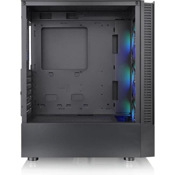 Mid Tower PC-fodral utan strömförsörjning - THERMALTAKE View 200 TG ARGB (svart) - ATX/Micro ATX - 3x120mm A-RGB - USB 3.0/2.0 - Härdat glas