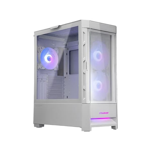 PC-spelfodral - Cougar Gaming - DUOFACE RGB WHITE - Inkluderar 2 140 mm ARGB-fläktar, en 120 mm ARGB-fläkt