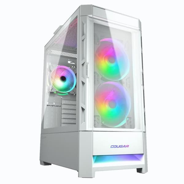 PC-spelfodral - Cougar Gaming - DUOFACE RGB WHITE - Inkluderar 2 140 mm ARGB-fläktar, en 120 mm ARGB-fläkt Vit