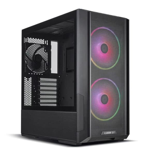 Svart spelfodral - LIANLI - LANCOOL 216RX - Midi-tornformat - E-ATX-moderkort stöds