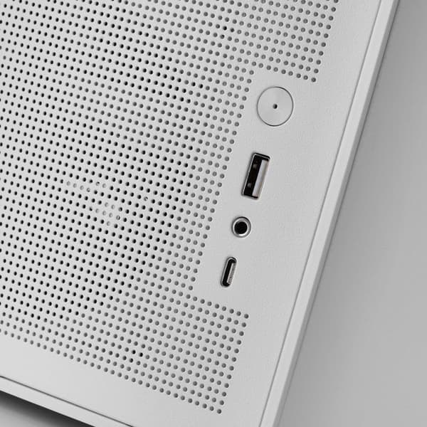 Mars Gaming MC-XPS, Ultra-kompakt MicroATX Gaming Chassi, Härdat Glas + Mesh, FRGB Fläkt 120mm, Vit