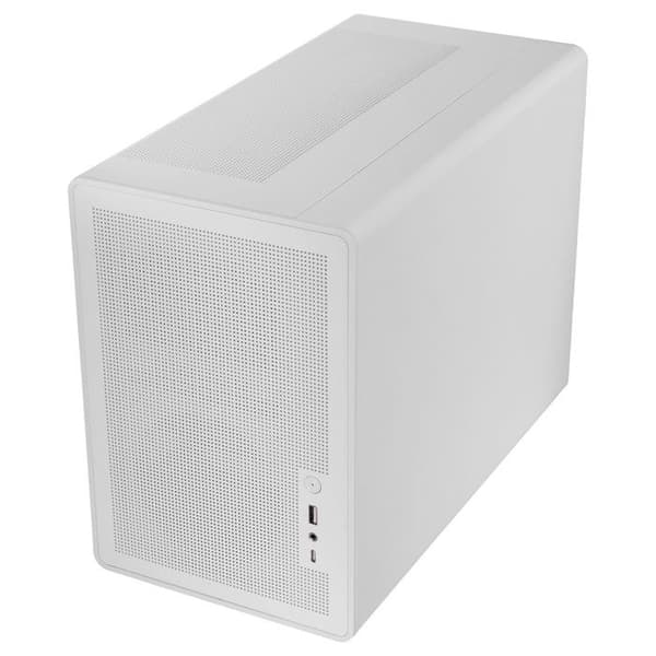 Mars Gaming MC-XPS, Ultra-kompakt MicroATX Gaming Chassi, Härdat Glas + Mesh, FRGB Fläkt 120mm, Vit