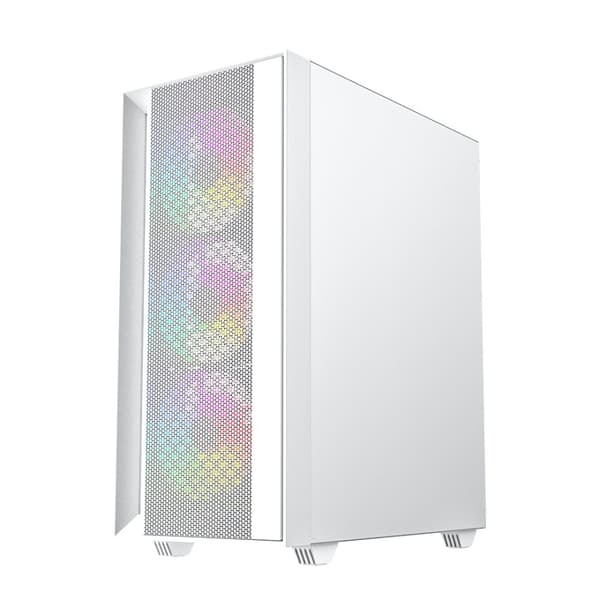 Gembird Fornax 4000W ARGB gaming ATX datorchassi, Midi Tower, bakgrundsbelysning, Vit