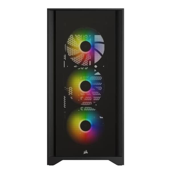 CORSAIR iCUE 4000X RGB PC-fodral - Mid Tower - Härdat glas - Svart (CC9011204WW)