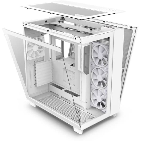 PC-chassi - NZXT - H9 Elite - Vit - Optimal kylning - Härdat glas - 10 fläktar