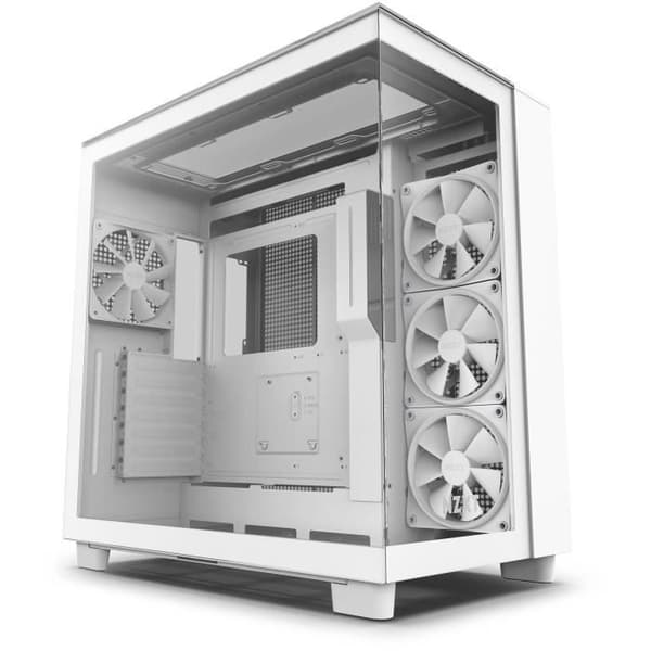 PC-chassi - NZXT - H9 Elite - Vit - Optimal kylning - Härdat glas - 10 fläktar Vit