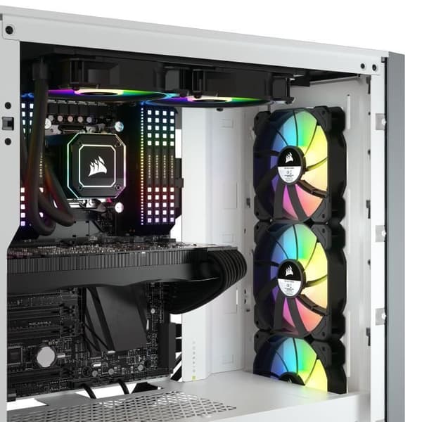 CORSAIR iCUE 4000X RGB PC-fodral - Mid Tower - Härdat glas - Vit (CC9011205WW)
