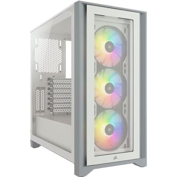 CORSAIR iCUE 4000X RGB PC-fodral - Mid Tower - Härdat glas - Vit (CC9011205WW) Vit