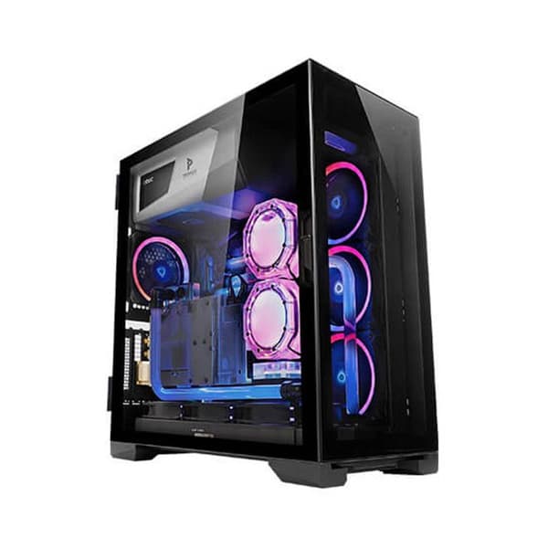 Antec P120 Crystal Gaming Case med fönster E-ATX Ingen PSU VGA-hållare i härdat glas - 0761345812009 Svart