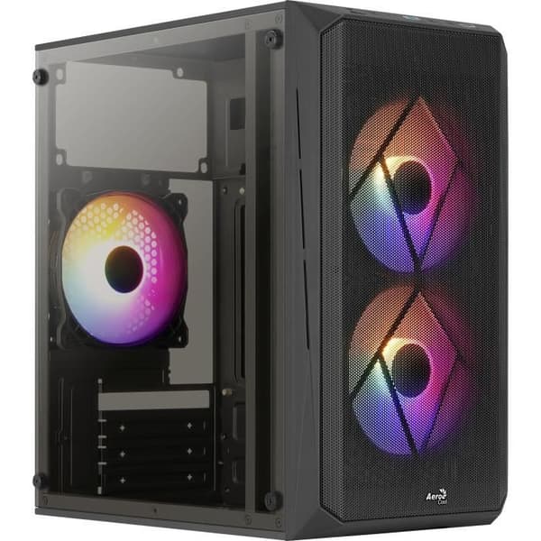 PC-fodral - AEROCOOL - CS-107-A V2 - Fodral utan strömförsörjning - Minitorn - Micro-ATX-format - Svart (ACCS-PC14032.11)