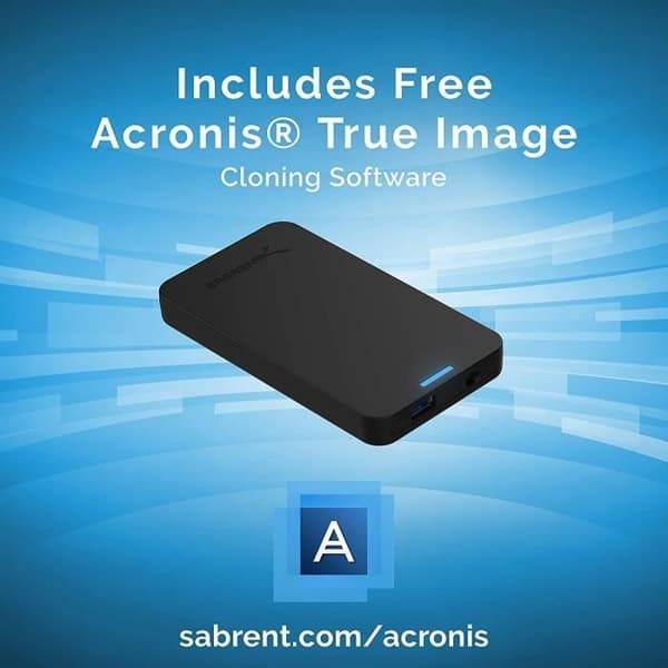 Sabrent USB 3.0 SATA 2,5 tum. Verktygsfri hårddisk för extern enhet {Optimal för SSD, fäste