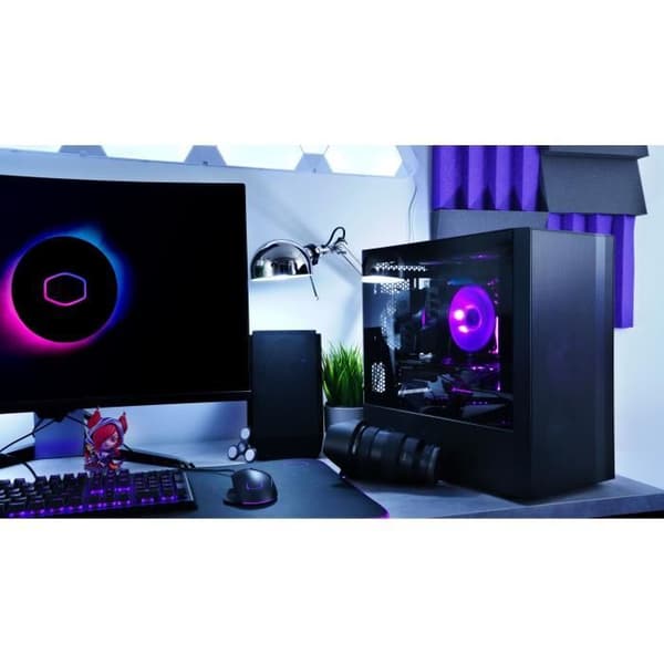 COOLER MASTER LTD PC CASE NR400 - 2x120 mm fläktar - Svart - Härdat glas - Micro ATX-format (MCB-NR400-KGNN-S00)