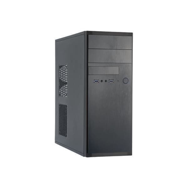 Chieftec Elox Series HQ-01B Midi Tower ATX-fodral utan strömförsörjning svart USB-Audio Svart