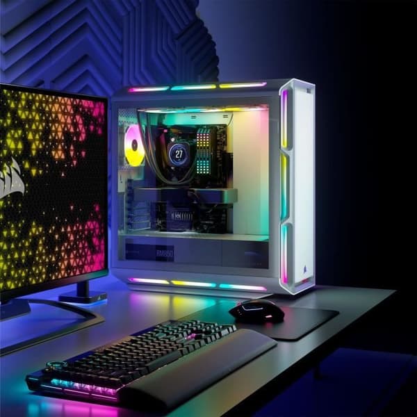 CORSAIR iCUE 5000T RGB ATX Mid-Tower PC-fodral - Vit (CC-9011231-WW)