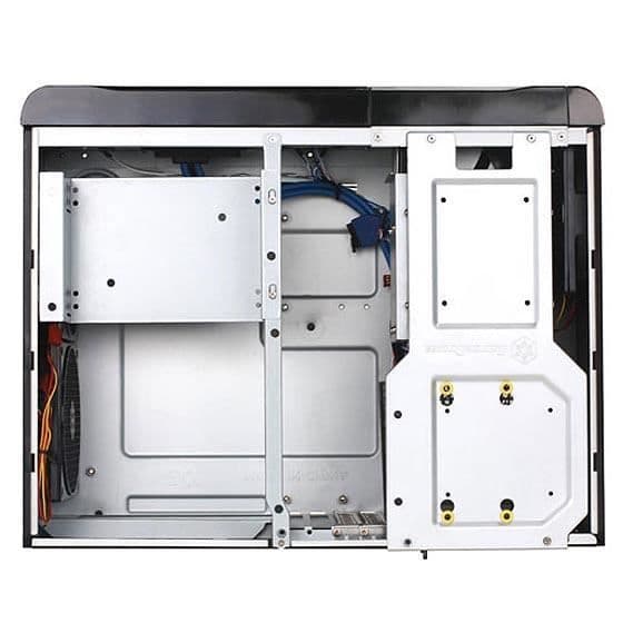 SilverStone SST-GD06B - Grandia Micro ATX HTPC datorfodral, Silent Airflow High Performance, svart