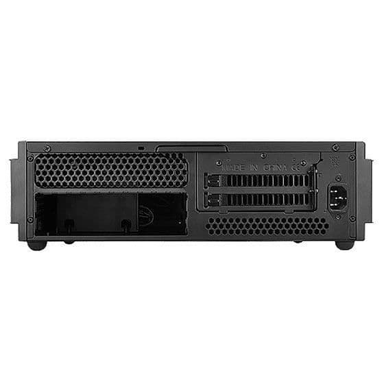 SILVERSTONE SST-ML07B Slim HTPC Mini-ITX PC-fodral - Svart - 4 interna fack - 3 fläktplatser