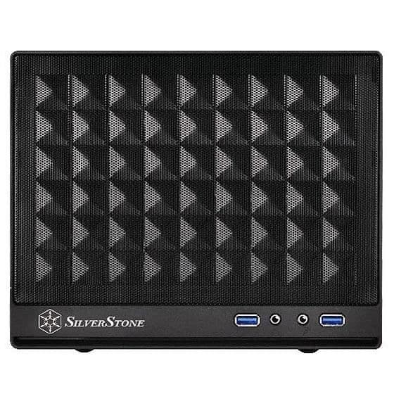 SilverStone SST-SG13B - Sugo Compact Mini-ITX Cube datorfodral, Mesh frontpanel, svart