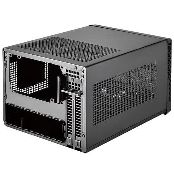 SilverStone SST-SG13B - Sugo Compact Mini-ITX Cube datorfodral, Mesh frontpanel, svart