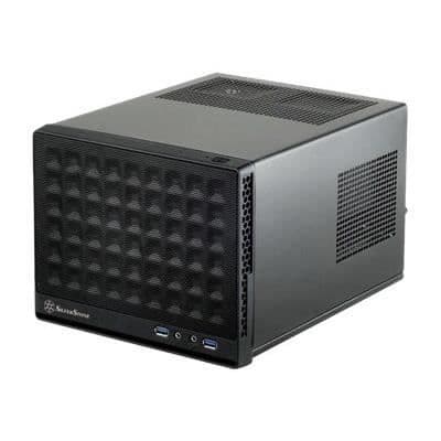 SilverStone SST-SG13B - Sugo Compact Mini-ITX Cube datorfodral, Mesh frontpanel, svart