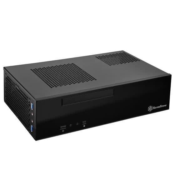 SilverStone SST-ML09B - Milo Silent HTPC Mini-ITX Slim datorfodral, svart Svart