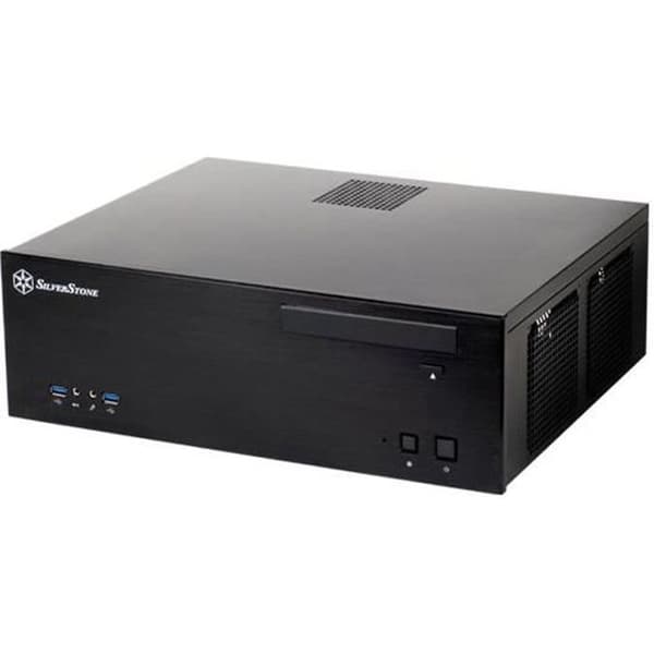 SilverStone SST-GD04B USB 3.0 - Grandia HTPC Micro ATX datorfodral, högpresterande tyst luftflöde, svart