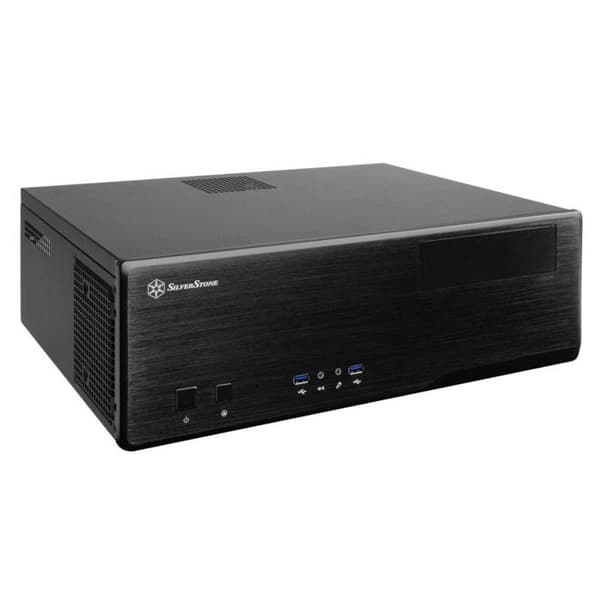 SilverStone SST-GD05B USB 3.0 - Grandia HTPC Micro ATX datorfodral, högpresterande tyst luftflöde, svart Svart