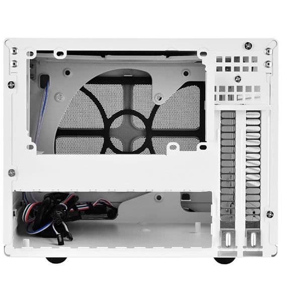 SilverStone SST-SG13WB - Sugo Compact Mini-ITX Cube PC-fodral, Mesh Frontpanel, Svart & Vit