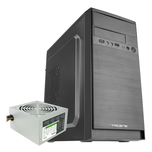 ANIMA AC4500 Micro ATX Mini Tower Case med 500W strömförsörjning - Svart