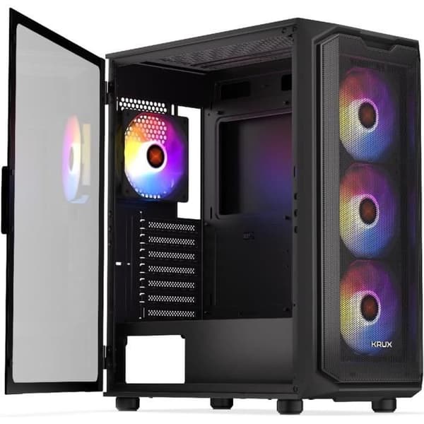 Boîtier PC KRUX Orona med sidovägg i glas och ARGB-fläktar