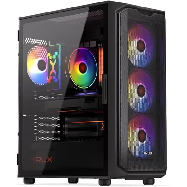 Boîtier PC KRUX Orona med sidovägg i glas och ARGB-fläktar