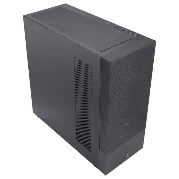 PC-chassi ATX - Aerocool - CIPHERBKV1 - Vertikal GPU-montage - 12 st 3,5" fack - Nätverksdesign