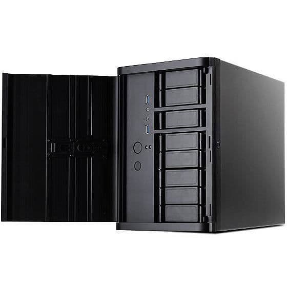 SILVERSTONE SST-DS380 Mini-ITX Fodral - Förvaring med dörr, Svart