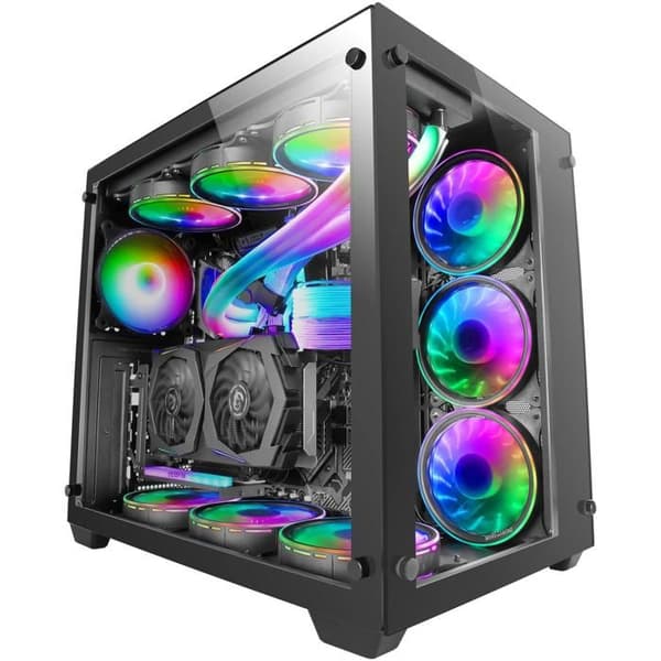PC-fodral - Marsgaming sidopaneler - MCV3 Svart