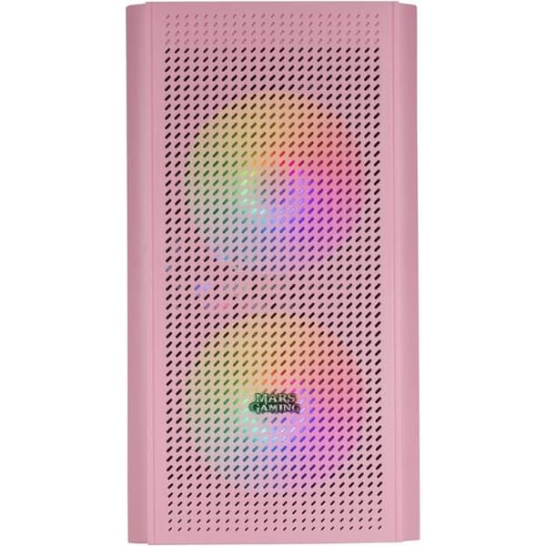 Mikro ATX PC-chassi - Mars Gaming - MC300 Rosa - Härdat Glas - 3 FRGB-fläktar - Total-Mesh Rosa