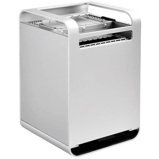 SilverStone SST-CS01S-HS - Mini-ITX-fodralförvaring med Hot-Swappable bricka, Silver