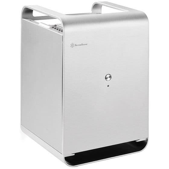 SilverStone SST-CS01S-HS - Mini-ITX-fodralförvaring med Hot-Swappable bricka, Silver Svart