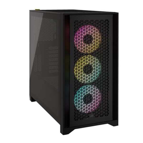 PC-fodral - CORSAIR - iCUE 4000D RGB Airflow - Mid-tower - 3 AF120 RGB ELITE-fläktar - Svart