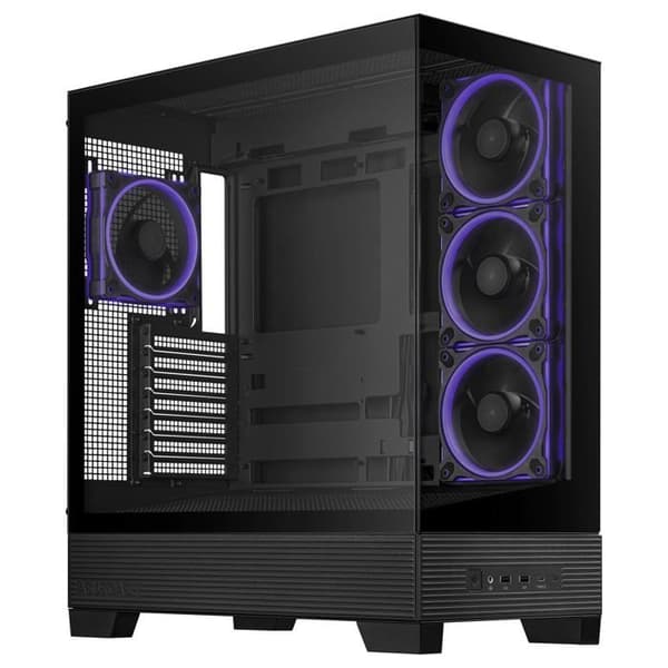 PC-kabinett Asus A31 PLUS TG ARGB - Mellanstorlek, Härdat Glas, RGB, Svart, ATX/Micro-ATX/Mini-ITX