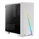 Aerocool Cylon Mini (vit) - Mini Tower-fodral med sidofönster och främre RGB-bakgrundsbelysning ( Kategori: PC-fodral )