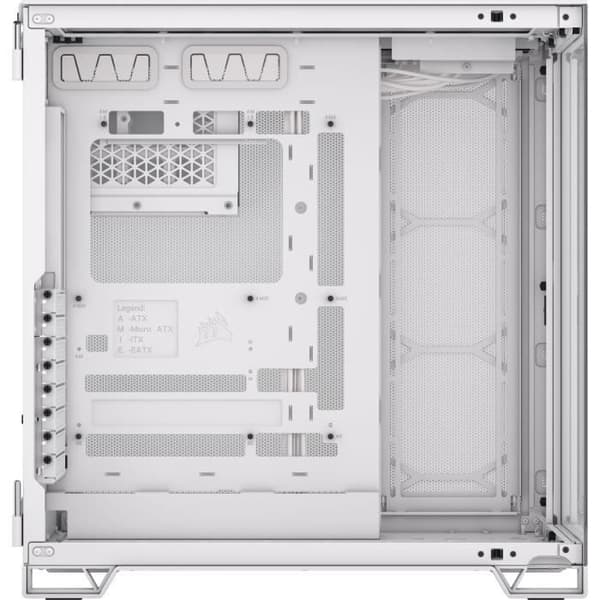 PC-fodral - CORSAIR - 6500X Härdat glas Mid-Tower Dual Chamber - Vit