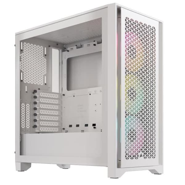 PC-fodral - CORSAIR - iCUE 4000D RGB Airflow - Mid-tower - 3 AF120 RGB ELITE-fläktar - Vit