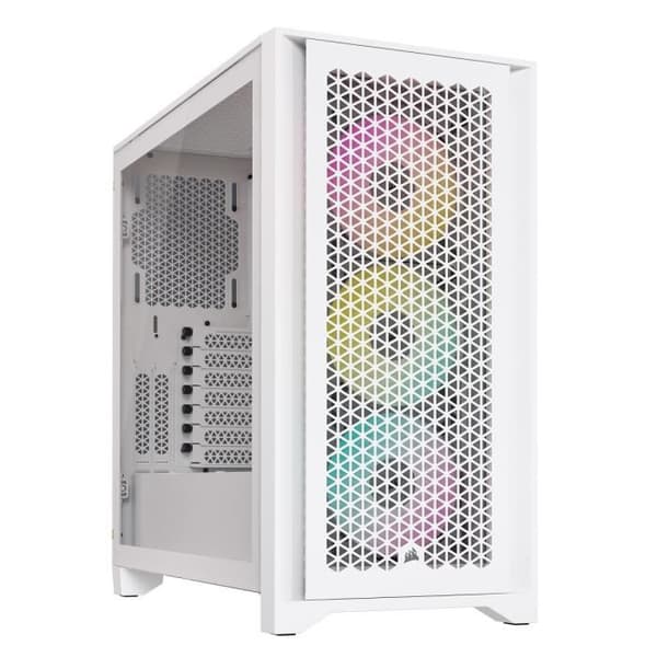 PC-fodral - CORSAIR - iCUE 4000D RGB Airflow - Mid-tower - 3 AF120 RGB ELITE-fläktar - Vit
