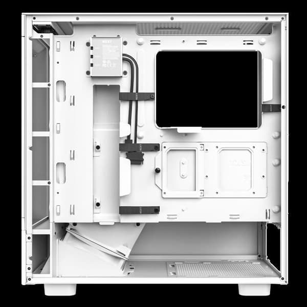 PC-chassi - NZXT - H5 Elite - Vit - Härdat glas - Integrerad RGB - Optimerad prestanda