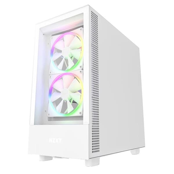 PC-chassi - NZXT - H5 Elite - Vit - Härdat glas - Integrerad RGB - Optimerad prestanda