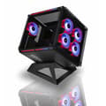 Miniatyrbild 3 av 3: PC Chassi - AZZA - Cube 802 - Full-Tower - Svart - ATX, Micro ATX, Mini-ITX - Spel