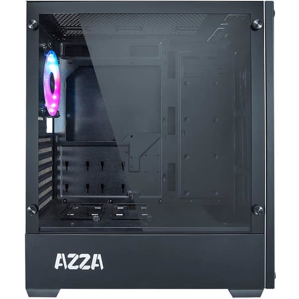 Mellanstort ATX-chassi - Azza - Apollo RGB - Glaspanel - Svart/grå - Gaming