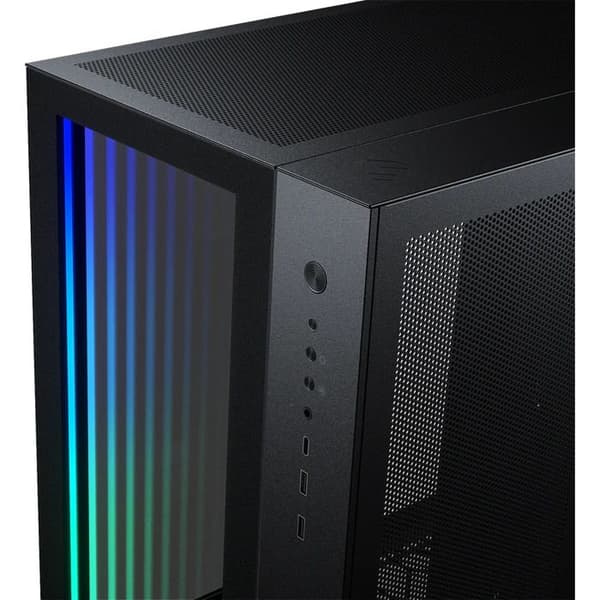 E-ATX Mid Tower PC-fodral - Magnium Gear - Qube 2 - Glaspaneler - RGB - 360 mm kylning